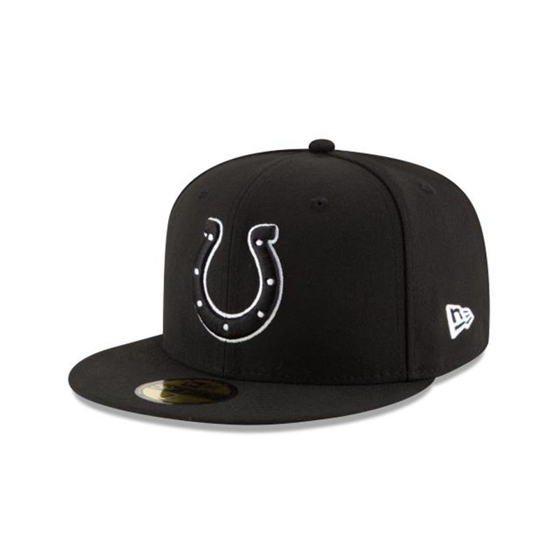 NFL Indianapolis Colts 59Fifty Fitted (MQH9001) - Black New Era Caps